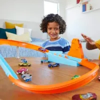Pistă auto Mattel Rapid Raceway Champion Action Speed Boost Oval Track GJM75 / / Multicolor photo 2