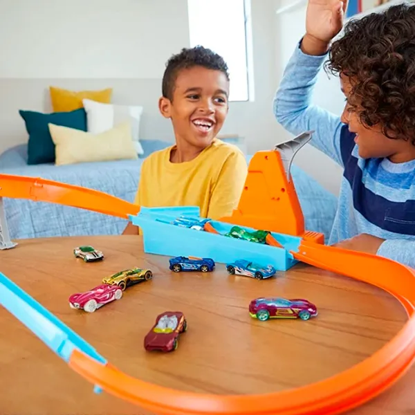 Pistă auto Mattel Rapid Raceway Champion Action Speed Boost Oval Track GJM75  / / Multicolor photo 5