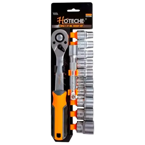 Set chei tubulare cu clichet Hoteche 201901 Cantitatea în set: 12 buc. photo 1