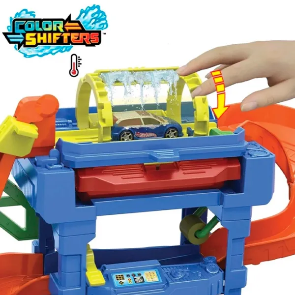 Pistă auto Hot Wheels City Tunnel Twist Car Wash & Color Shifters Vehicle HTN80  / / Multicolor photo 2