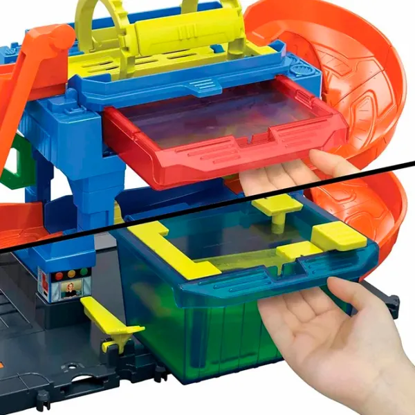 Pistă auto Hot Wheels City Tunnel Twist Car Wash & Color Shifters Vehicle HTN80  / / Multicolor photo 14