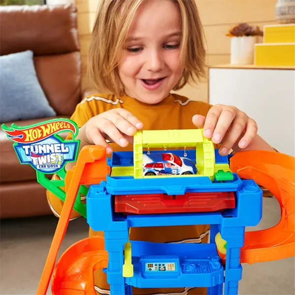 Pistă auto Hot Wheels City Tunnel Twist Car Wash & Color Shifters Vehicle HTN80  / / Multicolor photo 18