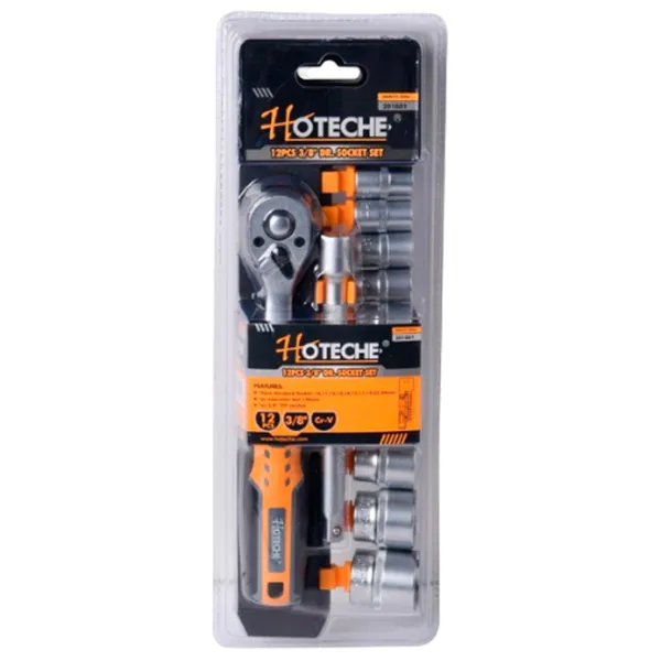 Set chei tubulare cu clichet Hoteche 201801 Cantitatea în set: 12 buc. photo 1