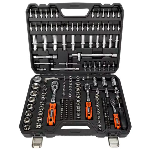 Set chei tubulare cu clichet Hoteche 203103 Cantitatea în set: 195 buc. photo 1 Set chei tubulare cu clichet Hoteche 203103 Cantitatea în set: 195 buc. photo 1