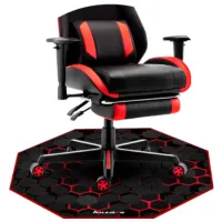 Covoraș pentru scaune gaming Huzaro FloorMat 2.0 Red Black photo 3