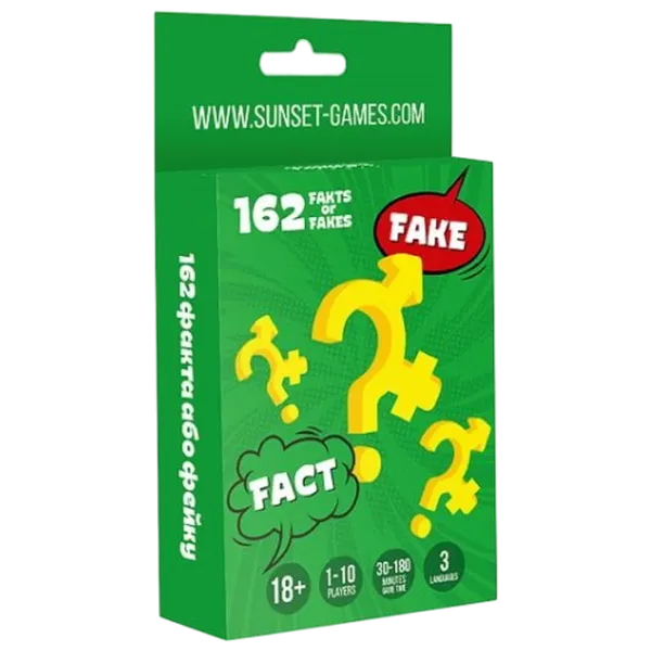 Joc de masă SunSet Fakts or Fakes 18+/ Pentru petreceri photo 1 Joc de masă SunSet Fakts or Fakes 18+/ Pentru petreceri photo 1