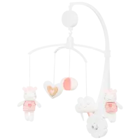 Carusel pentru pătuc Kikka Boo Hippo Dreams 31201010346 0+ / White