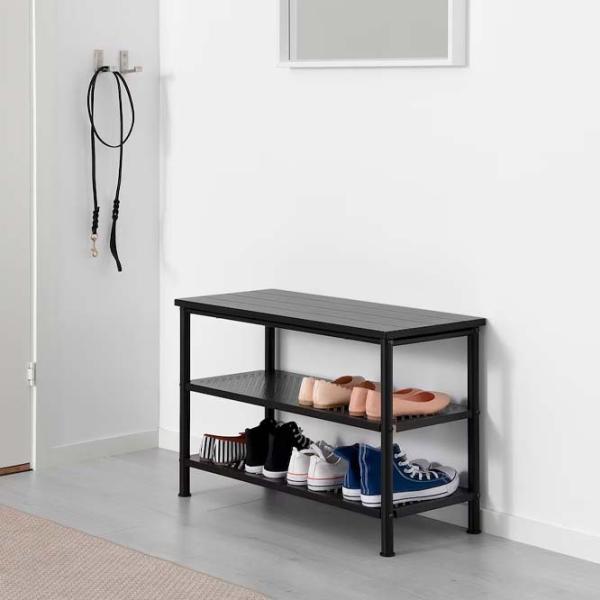 Стеллаж для обуви Ikea Pinnig 52 x 79 x 35см /Black /Черный photo 2 Стеллаж для обуви Ikea Pinnig 52 x 79 x 35см /Black /Черный photo 2