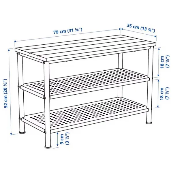 Стеллаж для обуви Ikea Pinnig 52 x 79 x 35см /Black /Черный photo 6 Стеллаж для обуви Ikea Pinnig 52 x 79 x 35см /Black /Черный photo 6