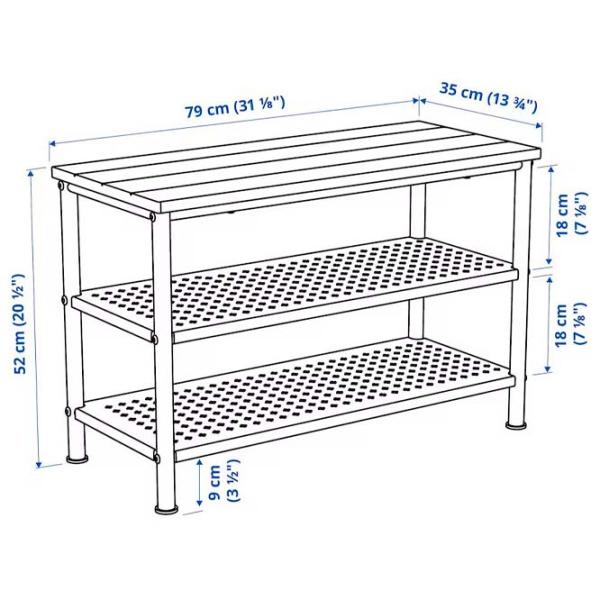 Стеллаж для обуви Ikea Pinnig 52 x 79 x 35см /Black /Черный photo 6 Стеллаж для обуви Ikea Pinnig 52 x 79 x 35см /Black /Черный photo 6