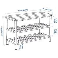 Etajeră pentru încălțăminte Ikea Pinnig 52 x 79 x 35 /Black /Black photo 6