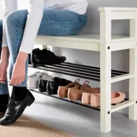 Etajeră pentru încălțăminte Ikea Hemnes 65 x 85 x 32 /White /White photo 3