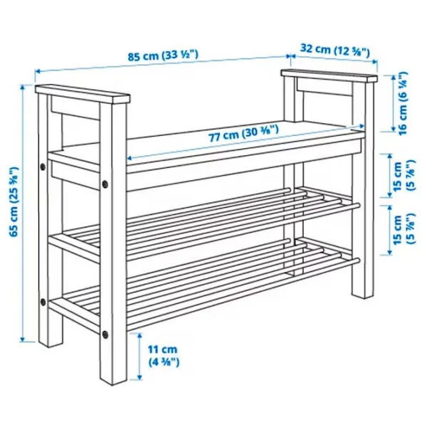Etajeră pentru încălțăminte Ikea Hemnes 65 x 85 x 32 /Dark brown /Dark Brown photo 6 Etajeră pentru încălțăminte Ikea Hemnes 65 x 85 x 32 /Dark brown /Dark Brown photo 6