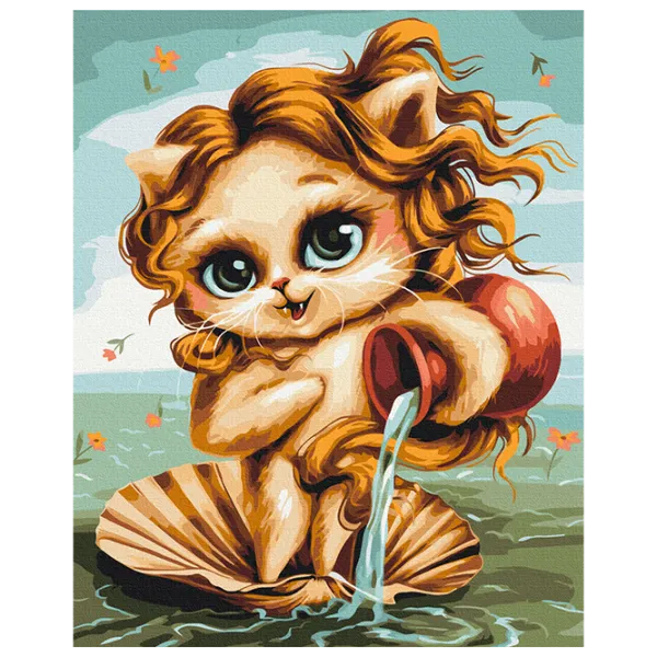 Pictură pe numere BrushMe Motan Vărsător BS53912 50 x 40 cm / Verticală photo 1 Pictură pe numere BrushMe Motan Vărsător BS53912 50 x 40 cm / Verticală photo 1