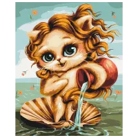 Картина по номерам BrushMe Котик Водолей BS53912 50 x 40 см / Вертикальная