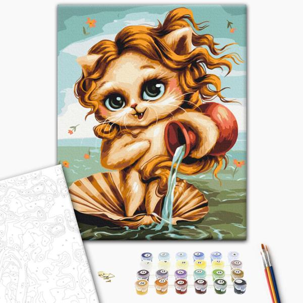 Pictură pe numere BrushMe Motan Vărsător BS53912 50 x 40 cm / Verticală photo 3 Pictură pe numere BrushMe Motan Vărsător BS53912 50 x 40 cm / Verticală photo 3