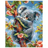 Картина по номерам BrushMe Коала в цветах BS53988 50 x 40 см / Вертикальная