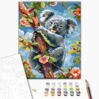 Картина по номерам BrushMe Коала в цветах BS53988 50 x 40 см / Вертикальная photo 3