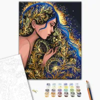 Картина по номерам BrushMe Золотая нимфа BS54017 50 x 40 см / Вертикальная photo 2