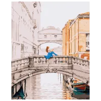Картина по номерам BrushMe Девушка на мосту Венеции BS32316 50 x 40 см / Вертикальная