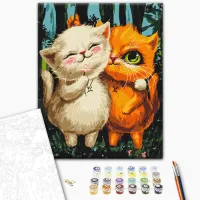 Картина по номерам BrushMe Котики Близнецы BS54086 50 x 40 см / Вертикальная photo 2