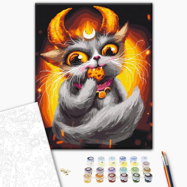 Pictură pe numere BrushMe Motan Taur BS54080 50 x 40 cm / Verticală photo 4 Pictură pe numere BrushMe Motan Taur BS54080 50 x 40 cm / Verticală photo 4