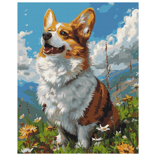 Pictură pe numere BrushMe Cоrgi colorat BS53943 50 x 40 cm / Verticală photo 1