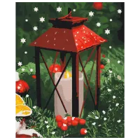 Pictură pe numere BrushMe Lumina nopții de Anul Nou BS52752 50 x 40 cm / Verticală