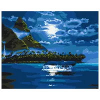 Картина по номерам BrushMe Лунная ночь BS33220 50 x 40 см / Горизонтальная