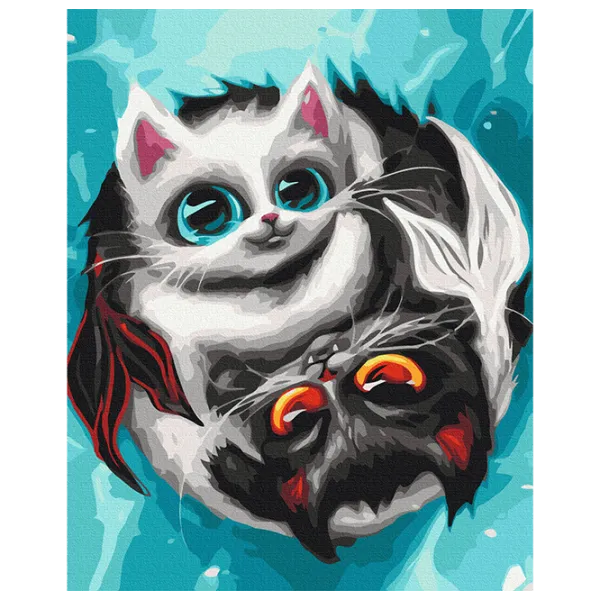 Картина по номерам BrushMe Кошки Рыбы BS53971 50 x 40 см / Вертикальная photo 1 Картина по номерам BrushMe Кошки Рыбы BS53971 50 x 40 см / Вертикальная photo 1