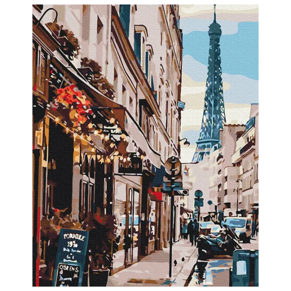 Pictură pe numere BrushMe Parisul de după colț BS30083 50 x 40 cm / Verticală photo 1