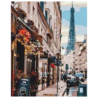 Pictură pe numere BrushMe Parisul de după colț BS30083 50 x 40 cm / Verticală