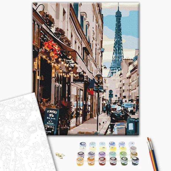 Pictură pe numere BrushMe Parisul de după colț BS30083 50 x 40 cm / Verticală photo 2