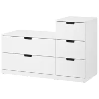 Комод Ikea Nordli 76 x 120 x 47см / МДФ / Белый
