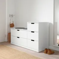 Comodă Ikea Nordli 76 x 120 x 47 / MDF / Alb photo 4