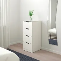 Comodă Ikea Nordli 99 x 40 x 47 / MDF / Alb photo 2