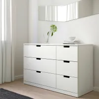 Comodă Ikea Nordli 76 x 120 x 47 / MDF / Alb photo 3