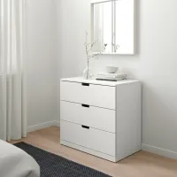 Comodă Ikea Nordli 76 x 80 x 47 / MDF / Alb photo 3