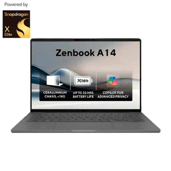 Asus ZenBook A14 OLED UX3407RA Snapdragon X Elite X Elite X1E-78-100 / 32 ГБ / 1 ТБ / VGA Встроенная / Серый photo 1