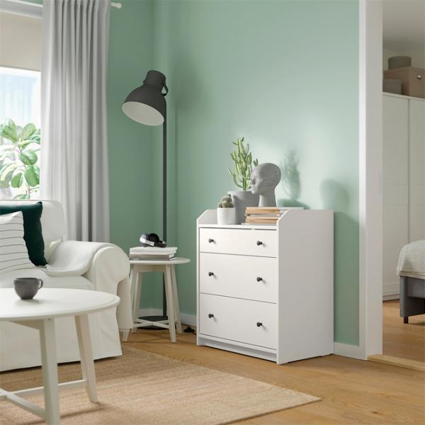 Comodă Ikea Hauga 84 x 70 x 46 / MDF / Alb photo 7 Comodă Ikea Hauga 84 x 70 x 46 / MDF / Alb photo 7