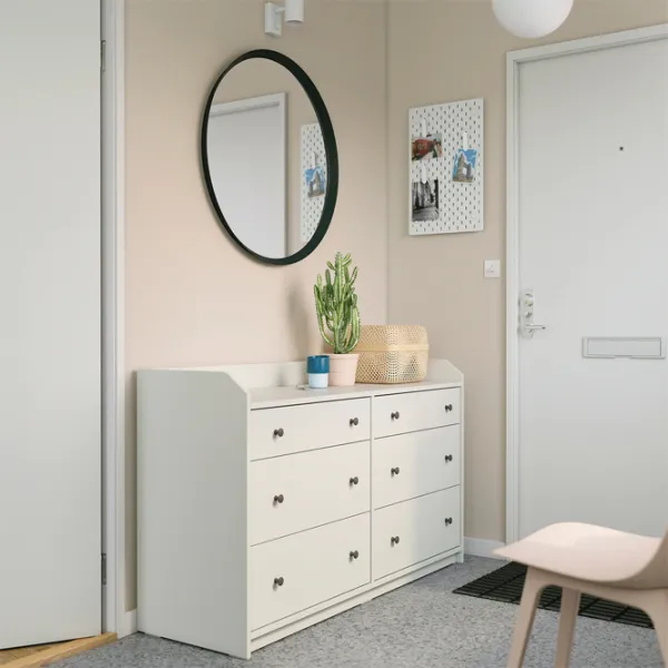 Comodă Ikea Hauga 84 x 138 x 46 / MDF / Alb photo 5 Comodă Ikea Hauga 84 x 138 x 46 / MDF / Alb photo 5
