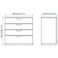 Комод Ikea GALANT 80 x 80 x 45см / МДФ / Чёрный ясень photo 2