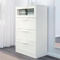 Comodă Ikea Brimnes 124 x 78 x 46 / MDF / Alb photo 4