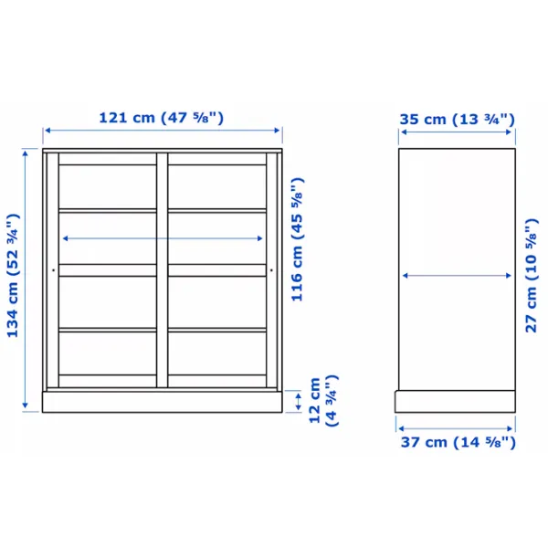 Kухонный шкаф Ikea Havsta Бежевый / Стекло photo 5