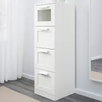 Comodă Ikea Brimnes 124 x 39 x 46 / MDF / Alb photo 4