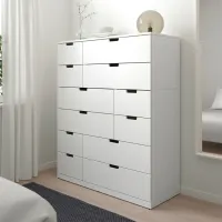 Comodă Ikea Nordli 145 x 120 x 47 / MDF / Alb photo 5