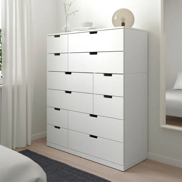 Comodă Ikea Nordli 145 x 120 x 47 / MDF / Alb photo 7