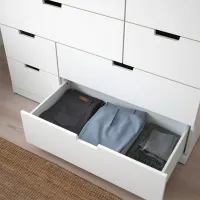 Comodă Ikea Nordli 145 x 120 x 47 / MDF / Alb photo 6