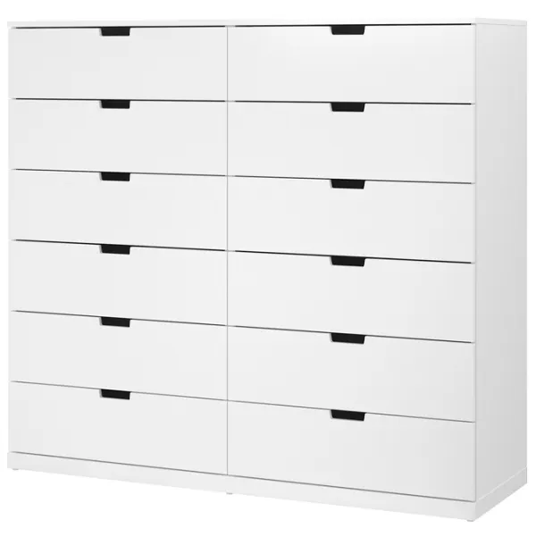Comodă Ikea Nordli 145 x 160 x 47 / MDF / Alb photo 1