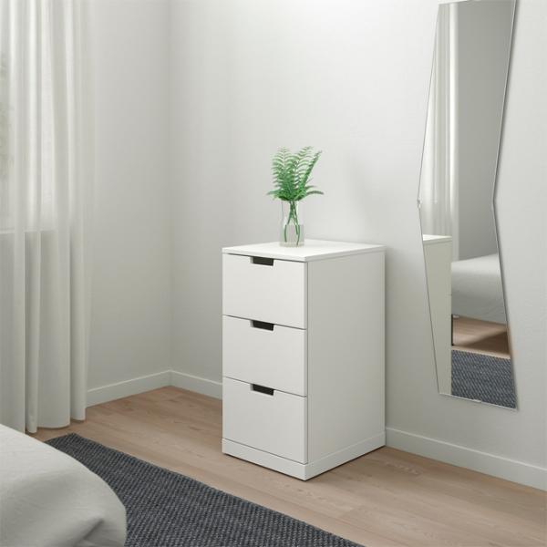 Комод Ikea Nordli 76 x 40 x 47см / МДФ / Белый photo 4